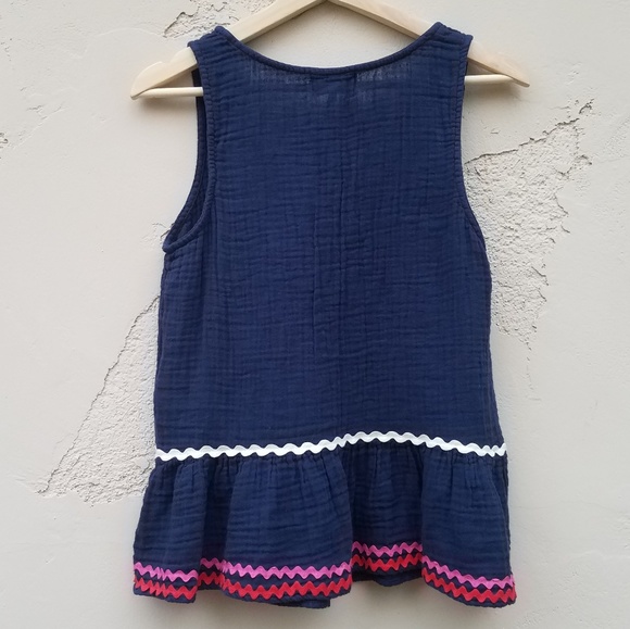 Michael Stars Navy Ric Rac Peplum Tank Size XS - Picture 2 of 4